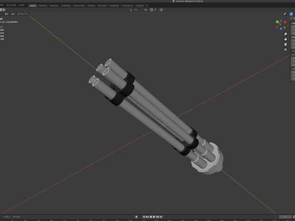 砲身のモデリング